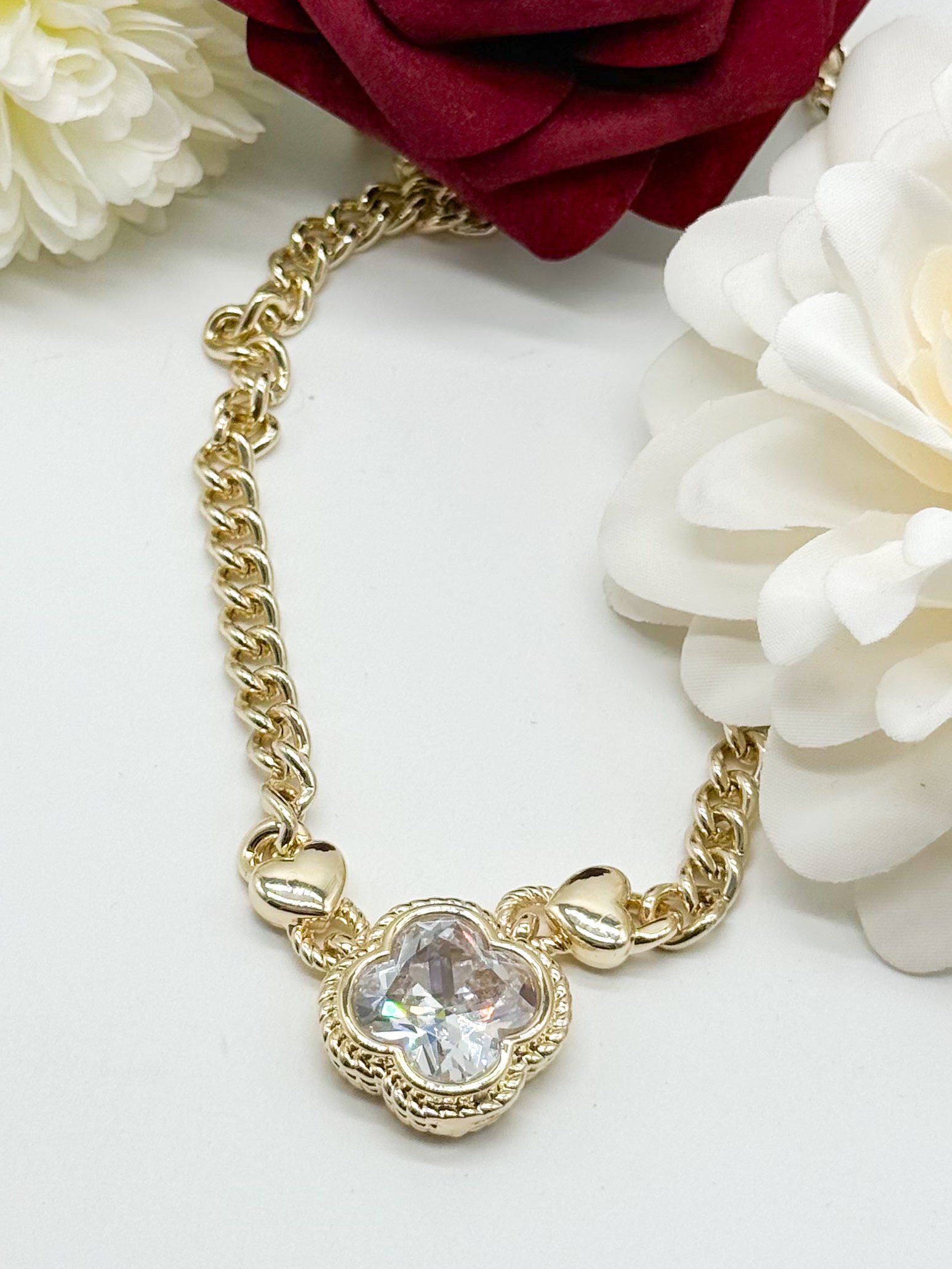 RESTOCK: Clover Necklace-310 Jewelry-Millenx Accessories, LLC.-Heathered Boho Boutique, Women's Fashion and Accessories in Palmetto, FL