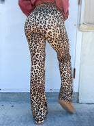 Wild Woman Flared Leggings-180 LEGGINGS-RAE MODE-Heathered Boho Boutique, Women's Fashion and Accessories in Palmetto, FL