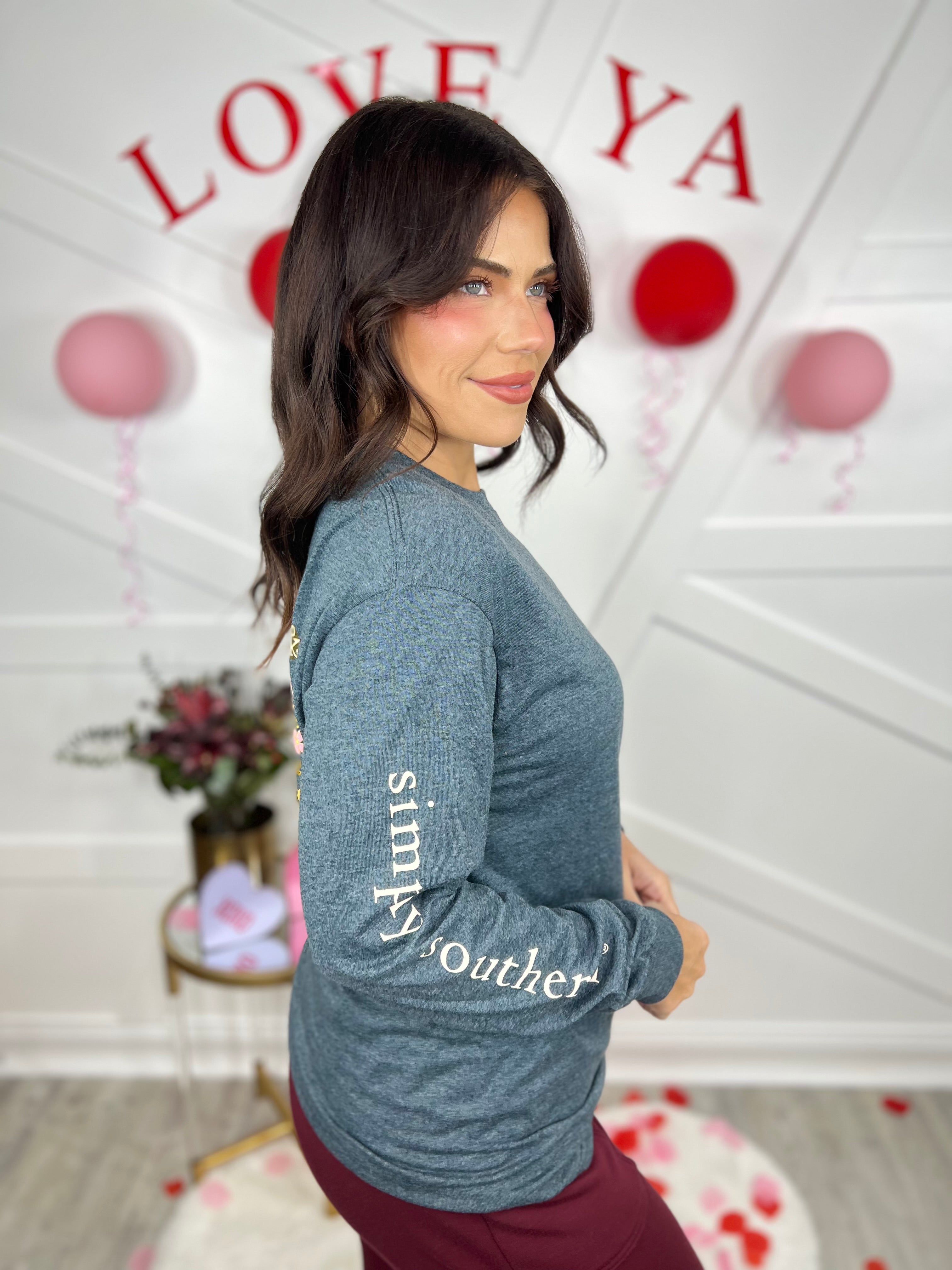 Love Books Long Sleeve Graphic-120 Long Sleeve Tops-Simply Southern-Heathered Boho Boutique, Women's Fashion and Accessories in Palmetto, FL