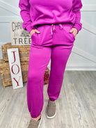 Day Trip Joggers - Magenta-150 PANTS-DEAR SCARLETT-Heathered Boho Boutique, Women's Fashion and Accessories in Palmetto, FL