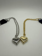 Puff Heart Necklace-310 Jewelry-Joseph Anthony NY, Inc-Heathered Boho Boutique, Women's Fashion and Accessories in Palmetto, FL