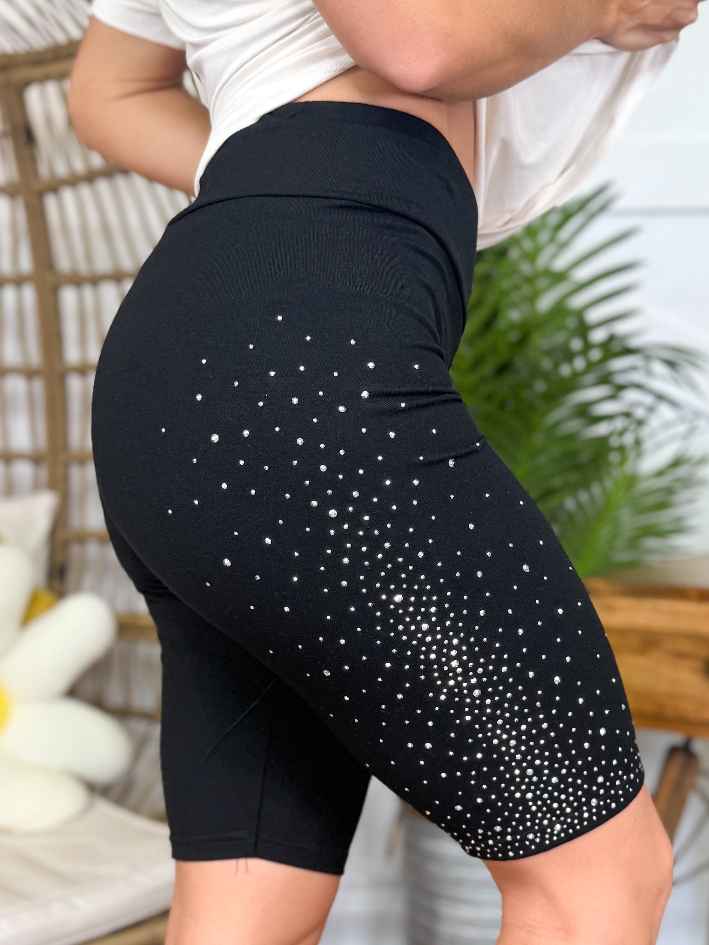 Crystal Cool Biker Shorts-160 SHORTS-Vocal-Heathered Boho Boutique, Women's Fashion and Accessories in Palmetto, FL