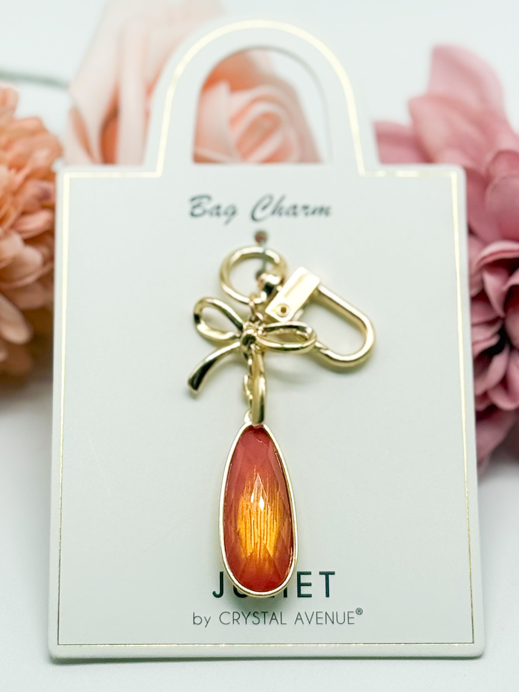 Bow Tear Drop Bag Charm-310 Jewelry-RM Manufacturing-Heathered Boho Boutique, Women's Fashion and Accessories in Palmetto, FL