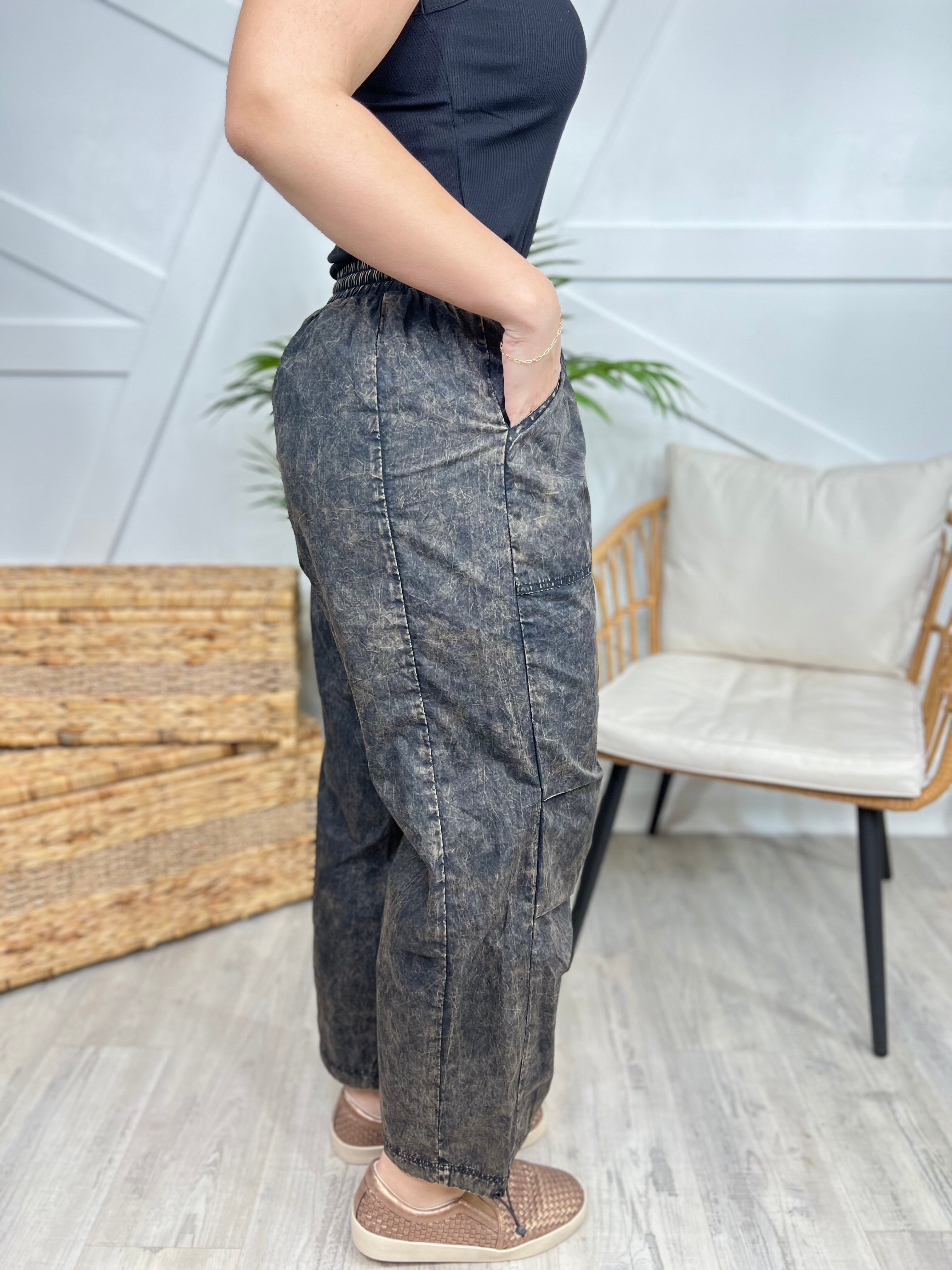 Fly Away Parachute Pants-150 PANTS-Very J-Heathered Boho Boutique, Women's Fashion and Accessories in Palmetto, FL