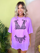 Bikini Stripes Graphic Tee-130 Graphic Tees-Heathered Boho-Heathered Boho Boutique, Women's Fashion and Accessories in Palmetto, FL