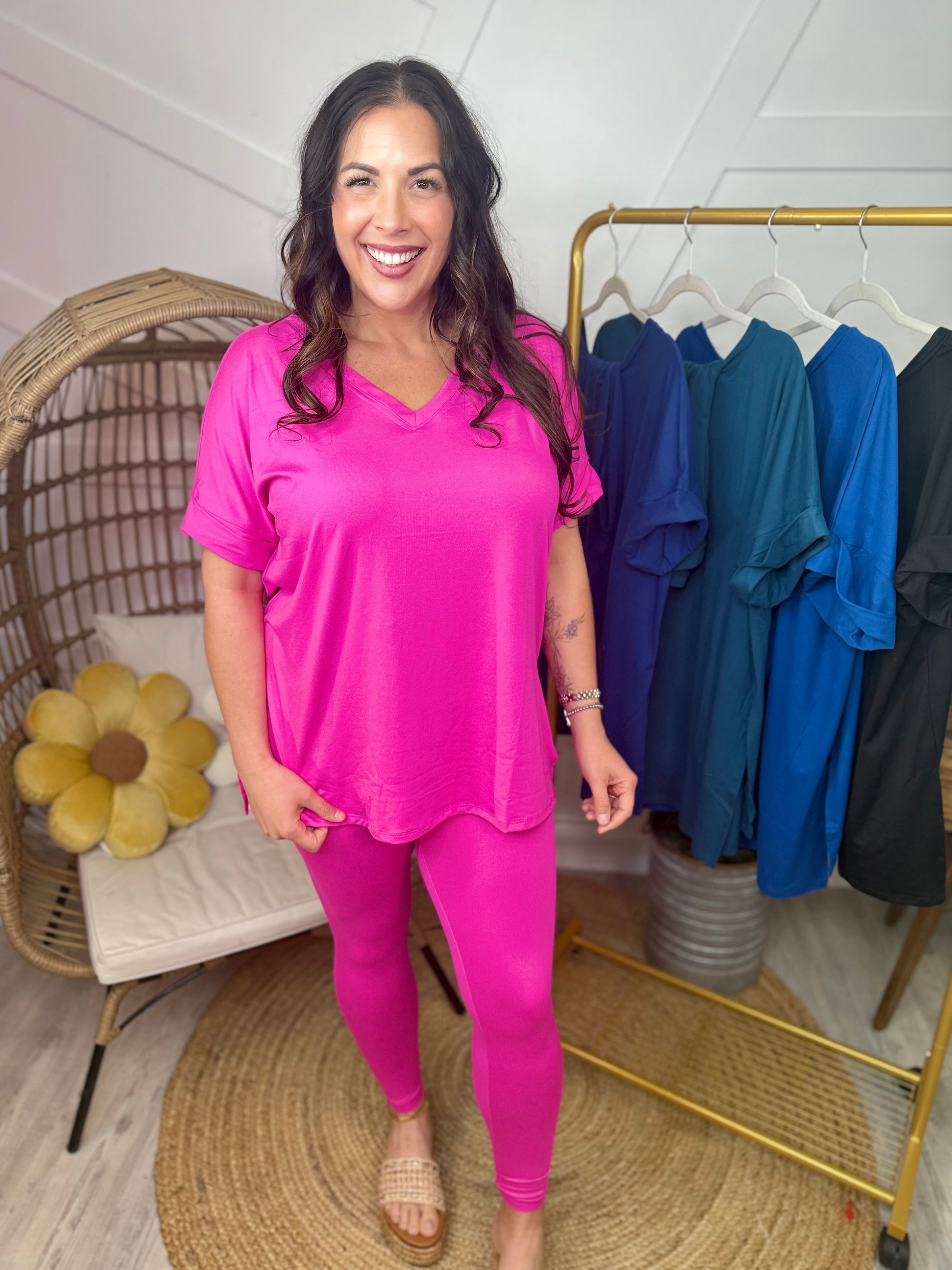 Restock: Stroll Along Set-240 Activewear/Sets-Zenana-Heathered Boho Boutique, Women's Fashion and Accessories in Palmetto, FL