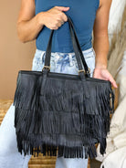 Fun With Fringe Hand Bag-320 Bags-Tops Handbags-Heathered Boho Boutique, Women's Fashion and Accessories in Palmetto, FL