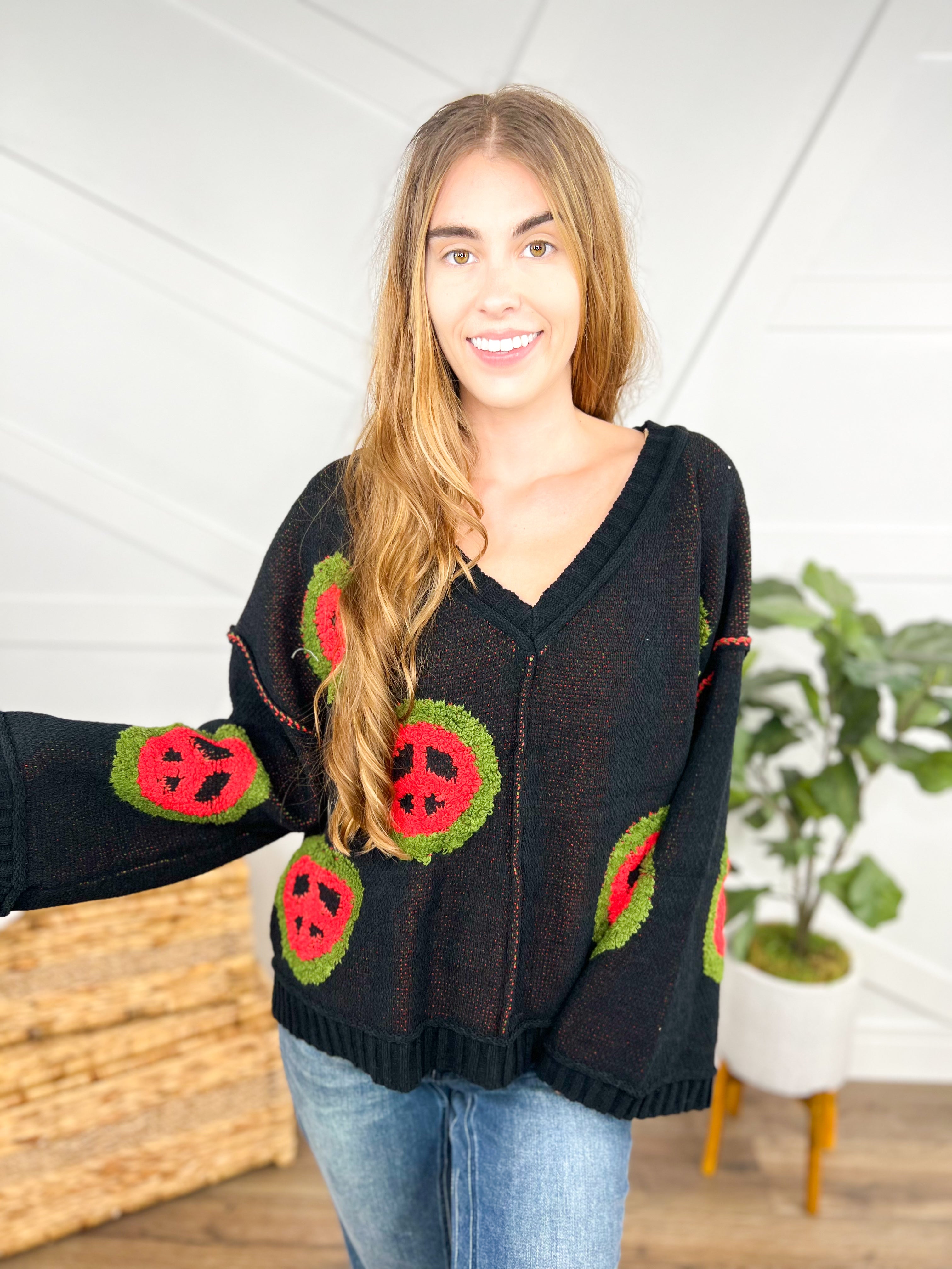 Deal of the Day: Peace of Mind Sweater-125 Sweater-Pol-Heathered Boho Boutique, Women's Fashion and Accessories in Palmetto, FL