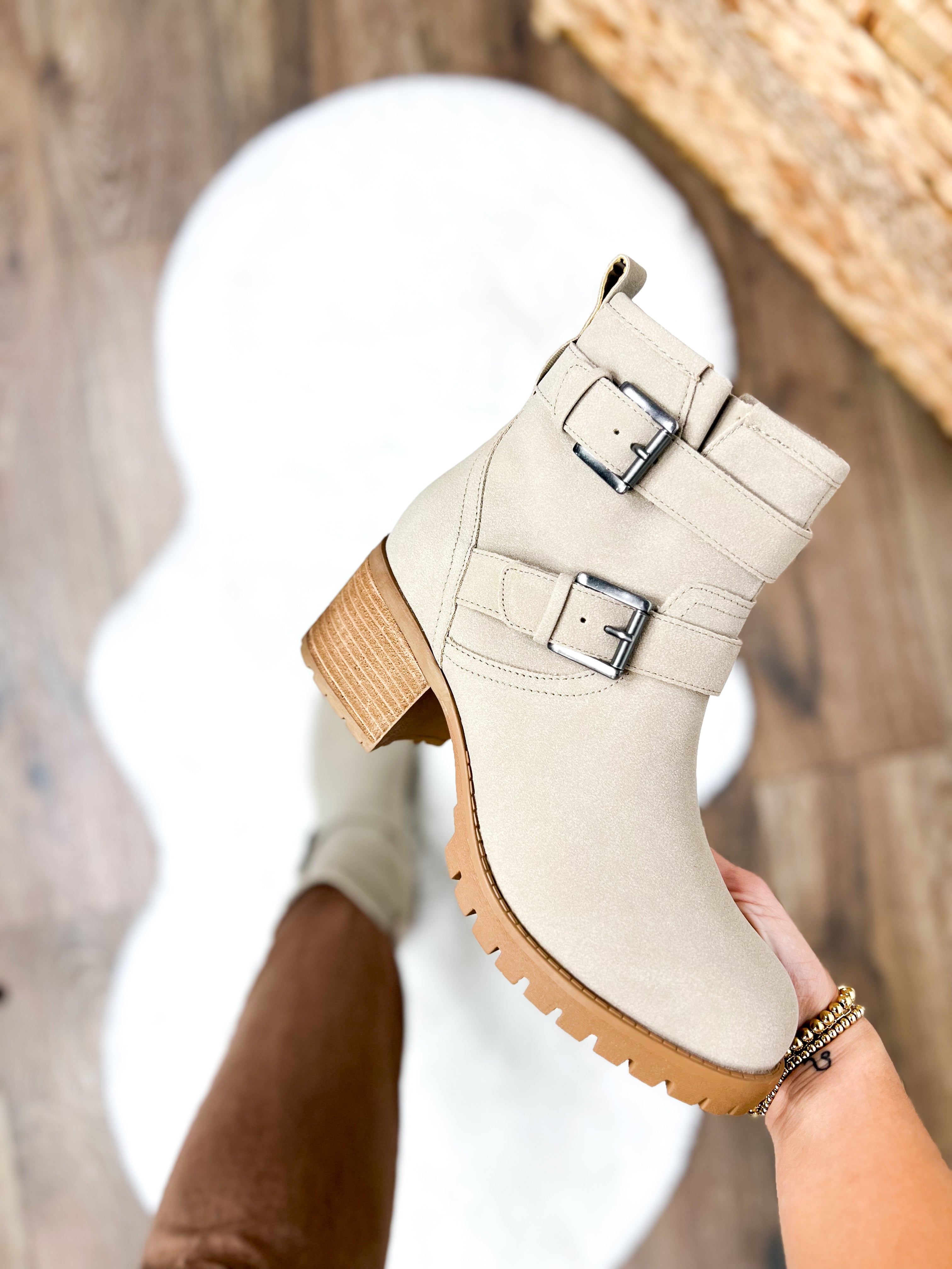 Jessi Boots - Sand-350 SHOES-Mia Shoes-Heathered Boho Boutique, Women's Fashion and Accessories in Palmetto, FL