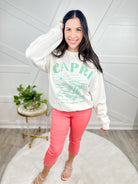 Capri Crewneck Sweatshirt-130 Graphic Tees-Sweet Claire-Heathered Boho Boutique, Women's Fashion and Accessories in Palmetto, FL