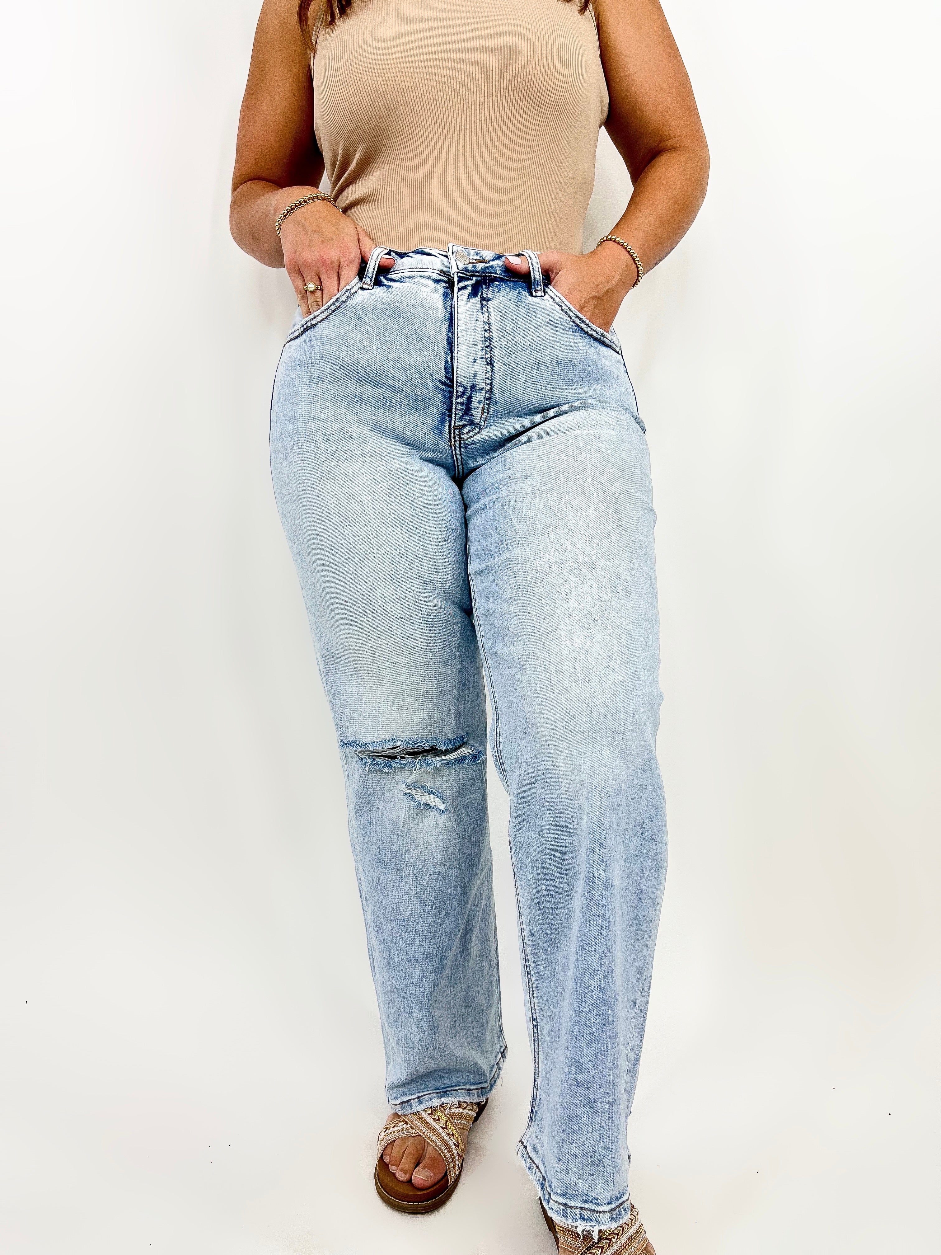 Rediscover Wide Leg Jeans by Vervet-190 Jeans-Vervet-Heathered Boho Boutique, Women's Fashion and Accessories in Palmetto, FL