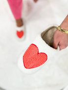 Heart Slippers-350 Shoes-Zenana-Heathered Boho Boutique, Women's Fashion and Accessories in Palmetto, FL