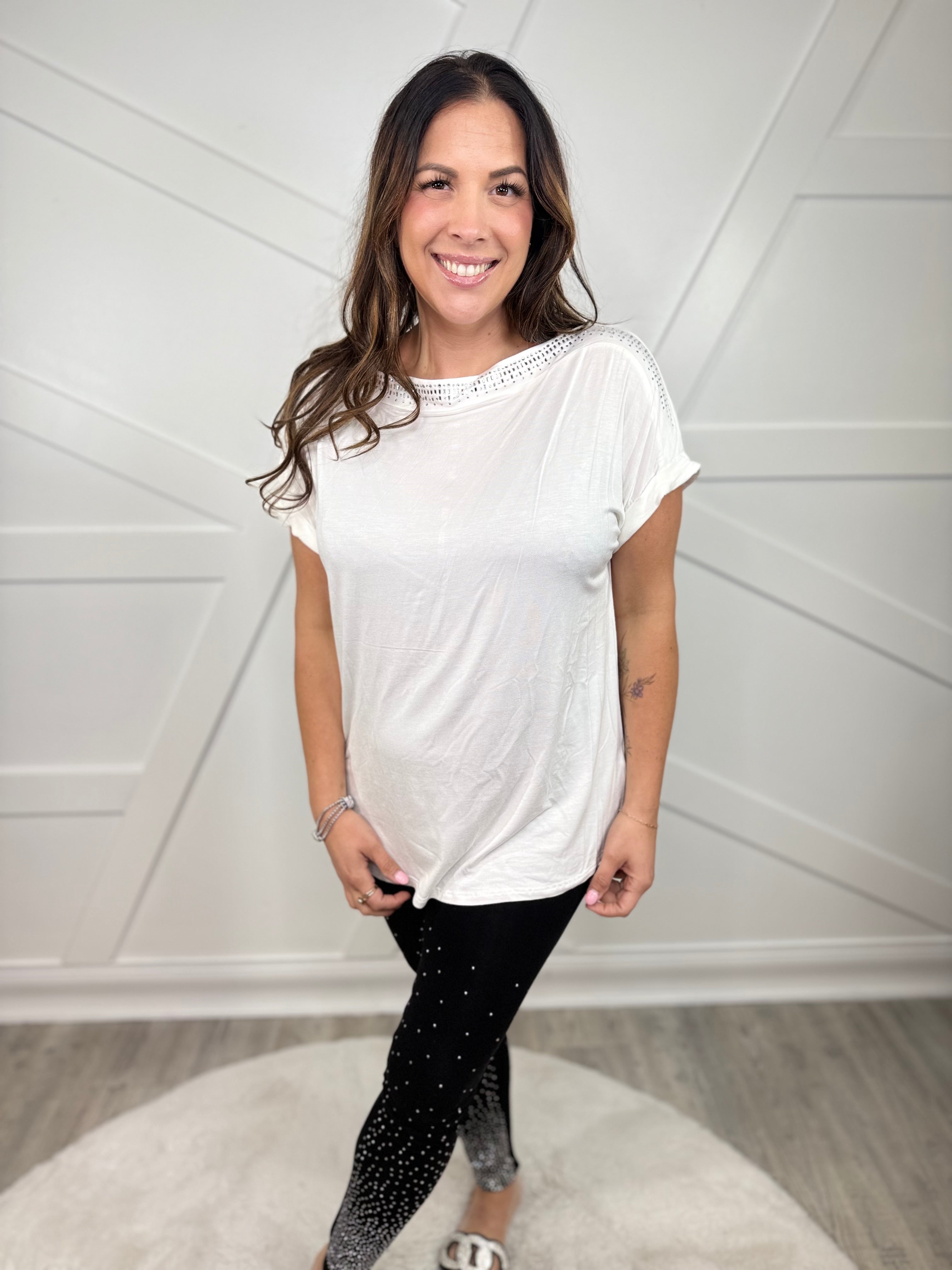 Fortune Top-110 Short Sleeve Top-VOCAL-Heathered Boho Boutique, Women's Fashion and Accessories in Palmetto, FL