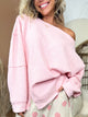 Soft Spoken Waffle Knit Top-120 Long Sleeve Tops-VERY J-Heathered Boho Boutique, Women's Fashion and Accessories in Palmetto, FL