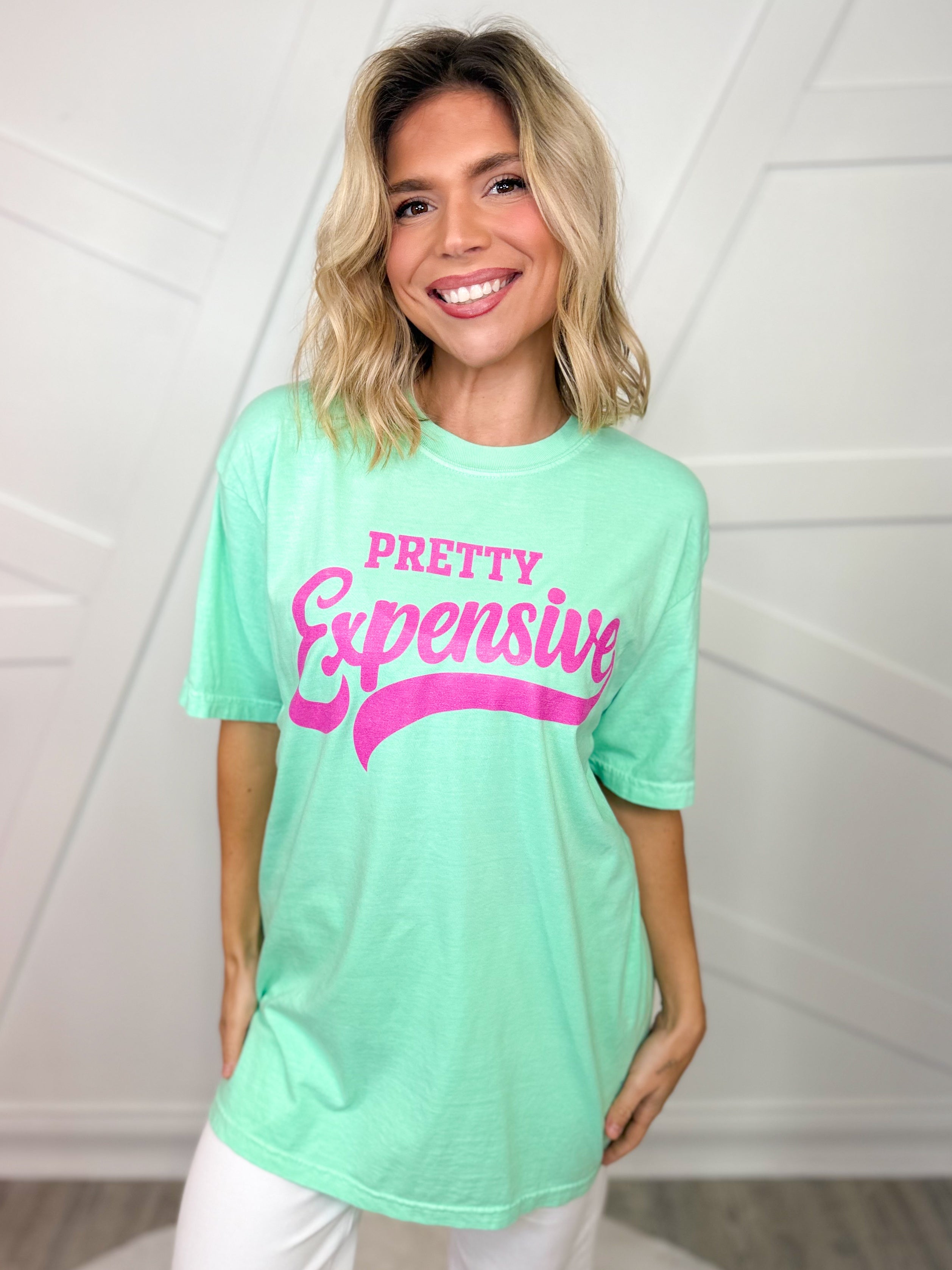 Pretty Expensive Graphic Tee - Island Reef-130 Graphic Tees-Heathered Boho-Heathered Boho Boutique, Women's Fashion and Accessories in Palmetto, FL