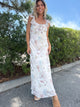 Coral Coast Ruffle Midi Dress-230 DRESSES/JUMPSUITS/ROMPERS-POLAGRAM-Heathered Boho Boutique, Women's Fashion and Accessories in Palmetto, FL
