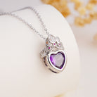 👑 Crown Jewel Heart Necklace-310 JEWELRY-NIHAO JEWELRY-Heathered Boho Boutique, Women's Fashion and Accessories in Palmetto, FL