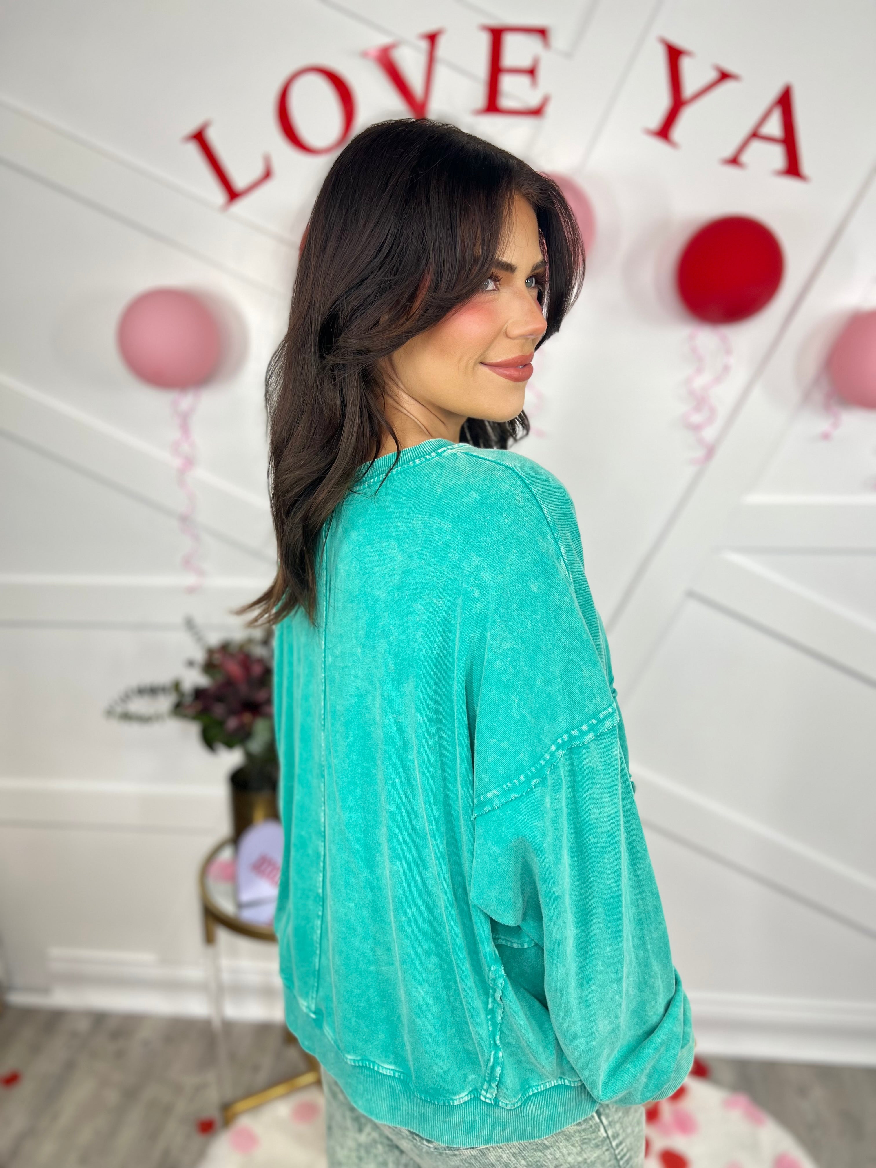 RESTOCK : Waiting to Bloom Top-120 Long Sleeve Tops-Easel-Heathered Boho Boutique, Women's Fashion and Accessories in Palmetto, FL