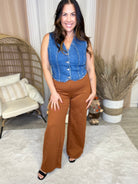 Out of the Office Pants- Rust-150 PANTS-DEAR SCARLETT-Heathered Boho Boutique, Women's Fashion and Accessories in Palmetto, FL