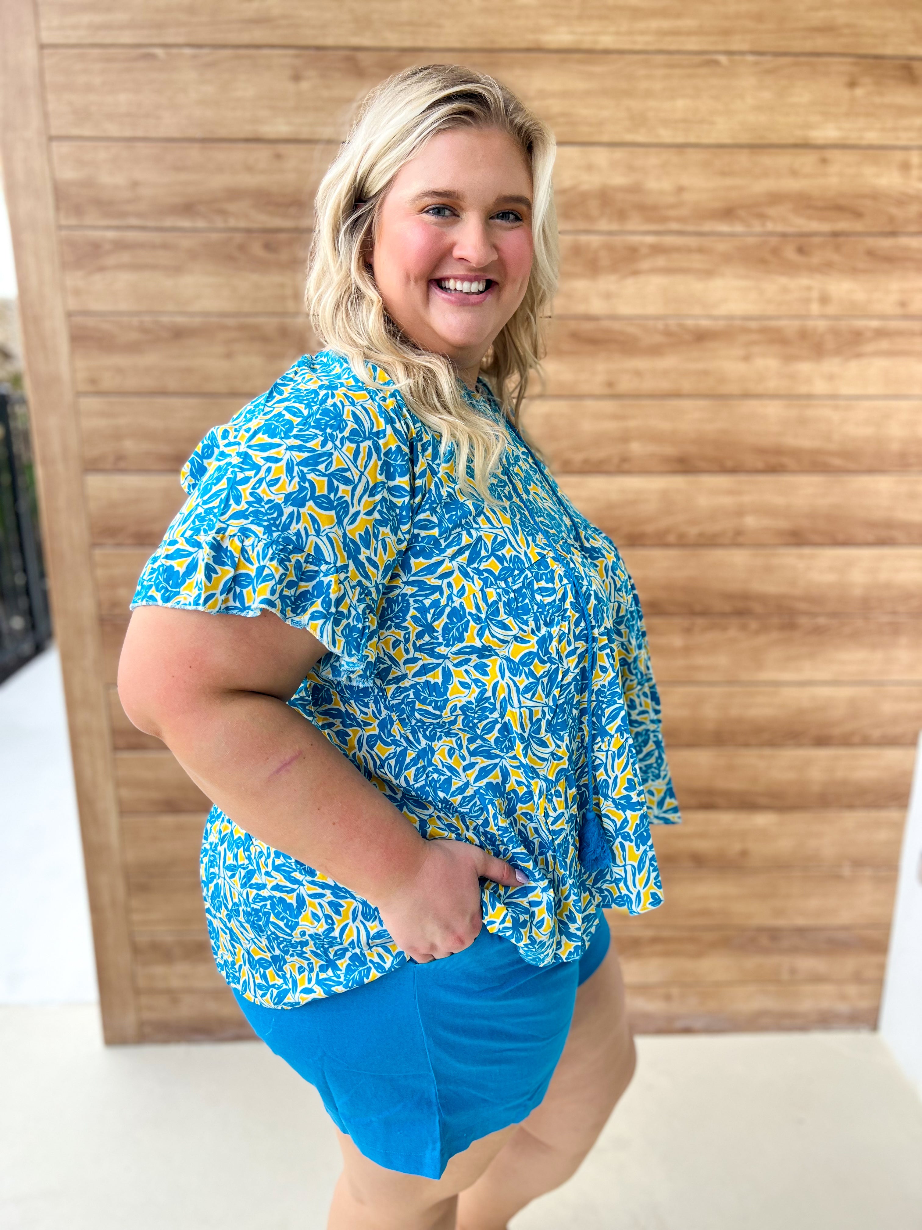 Skip in My Step Top-110 Short Sleeve Top-Southern Grace-Heathered Boho Boutique, Women's Fashion and Accessories in Palmetto, FL