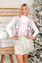 The Nutcracker Sweater Vest-200 JACKETS/SHACKETS-Southern Grace-Heathered Boho Boutique, Women's Fashion and Accessories in Palmetto, FL