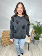 Snowflakes Falling Long Sleeve Top-120 Long Sleeve Tops-White Birch-Heathered Boho Boutique, Women's Fashion and Accessories in Palmetto, FL