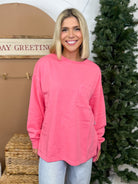 Chit Chat Top-120 LONG SLEEVE TOPS-HYFVE-Heathered Boho Boutique, Women's Fashion and Accessories in Palmetto, FL