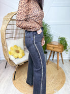 Glimmer Denim Jeans-190 JEANS-Vocal-Heathered Boho Boutique, Women's Fashion and Accessories in Palmetto, FL