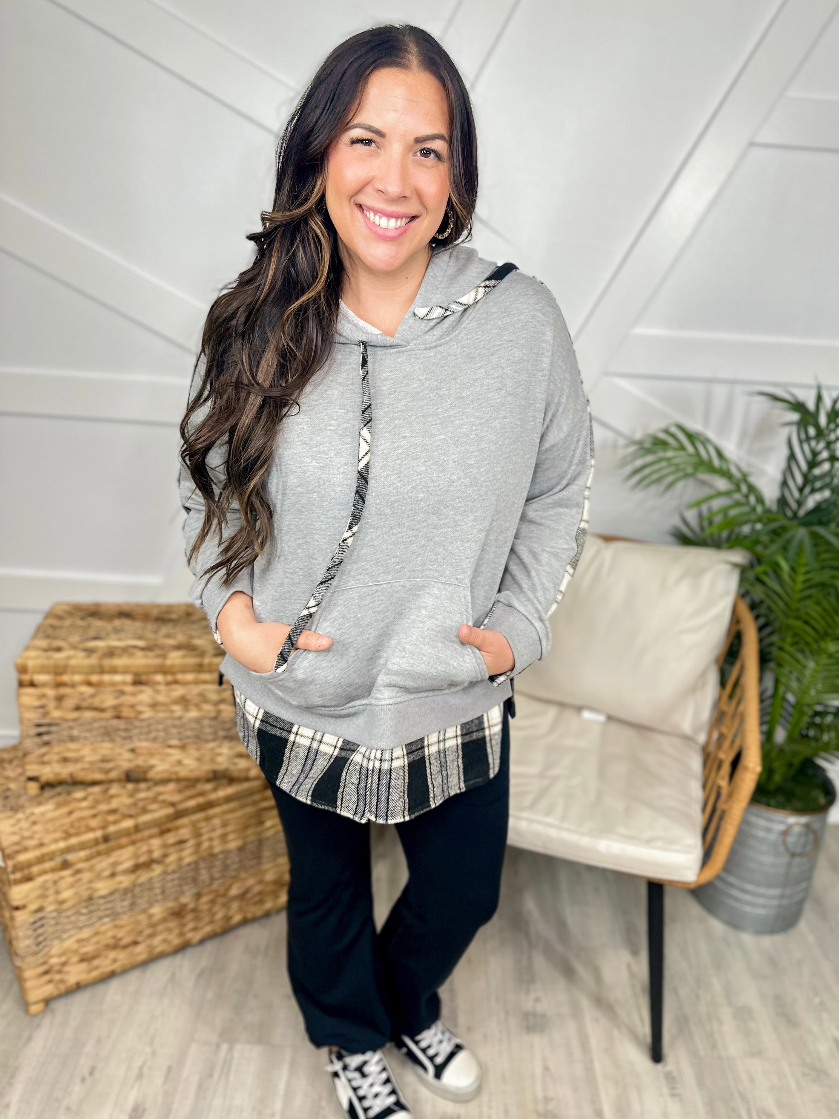 Lost in Translation Hoodie-210 Hoodies-Davi & Dani-Heathered Boho Boutique, Women's Fashion and Accessories in Palmetto, FL