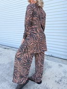 Zebra Haddie Wide Leg Pants-150 PANTS-Blakeley-Heathered Boho Boutique, Women's Fashion and Accessories in Palmetto, FL