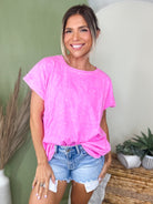 The Sunny Side Tee-110 SHORT SLEEVE TOP-ZENANA-Heathered Boho Boutique, Women's Fashion and Accessories in Palmetto, FL