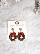 Wreath Earrings-310 Jewelry-Southern Grace-Heathered Boho Boutique, Women's Fashion and Accessories in Palmetto, FL