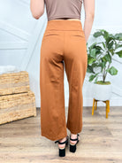 Office Day Trip Wide Leg Cropped Pants- Rust-150 PANTS-DEAR SCARLETT-Heathered Boho Boutique, Women's Fashion and Accessories in Palmetto, FL