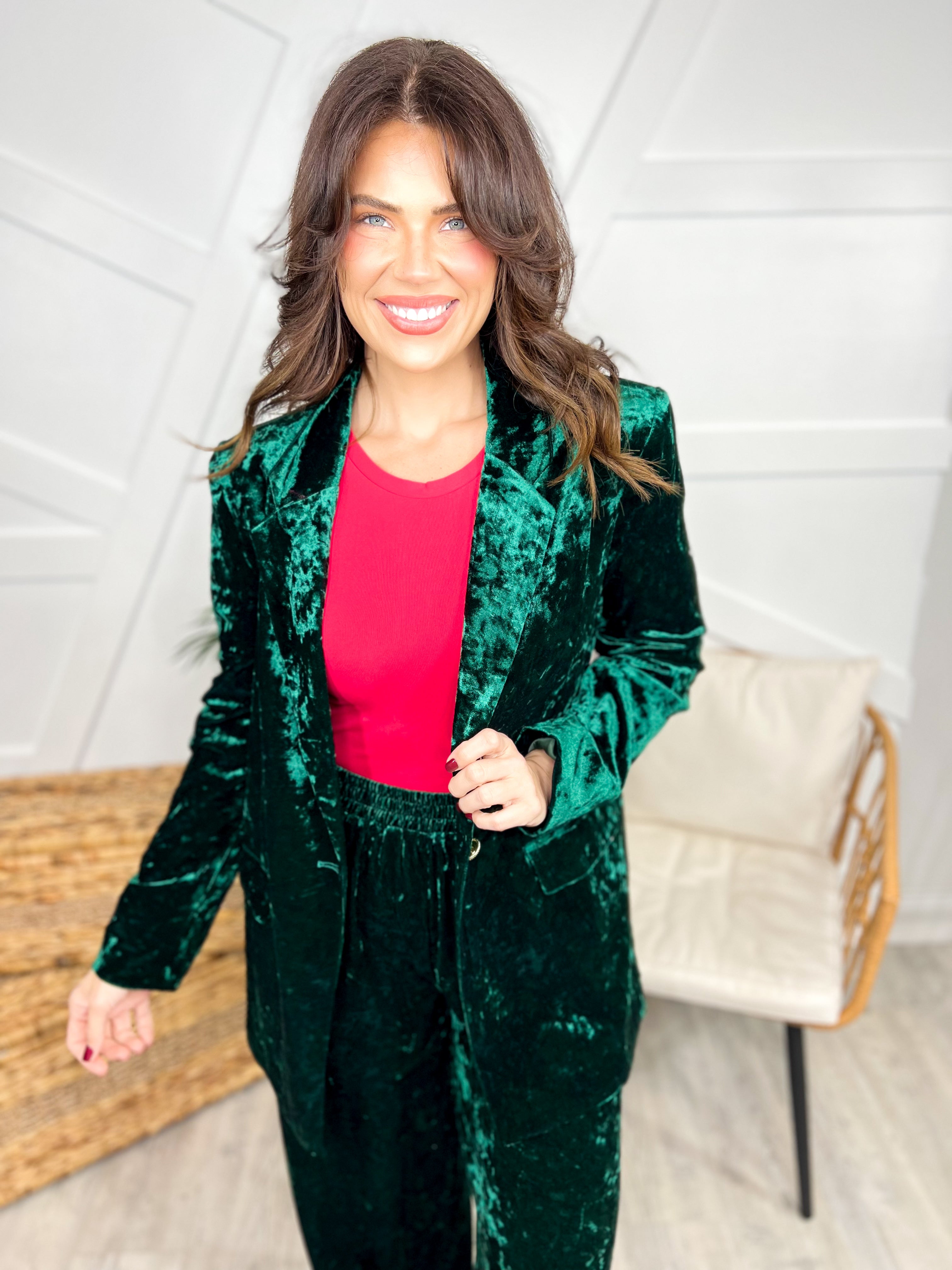 Velvet Queen Blazer-200 Jackets/Shackets-Oddi-Heathered Boho Boutique, Women's Fashion and Accessories in Palmetto, FL