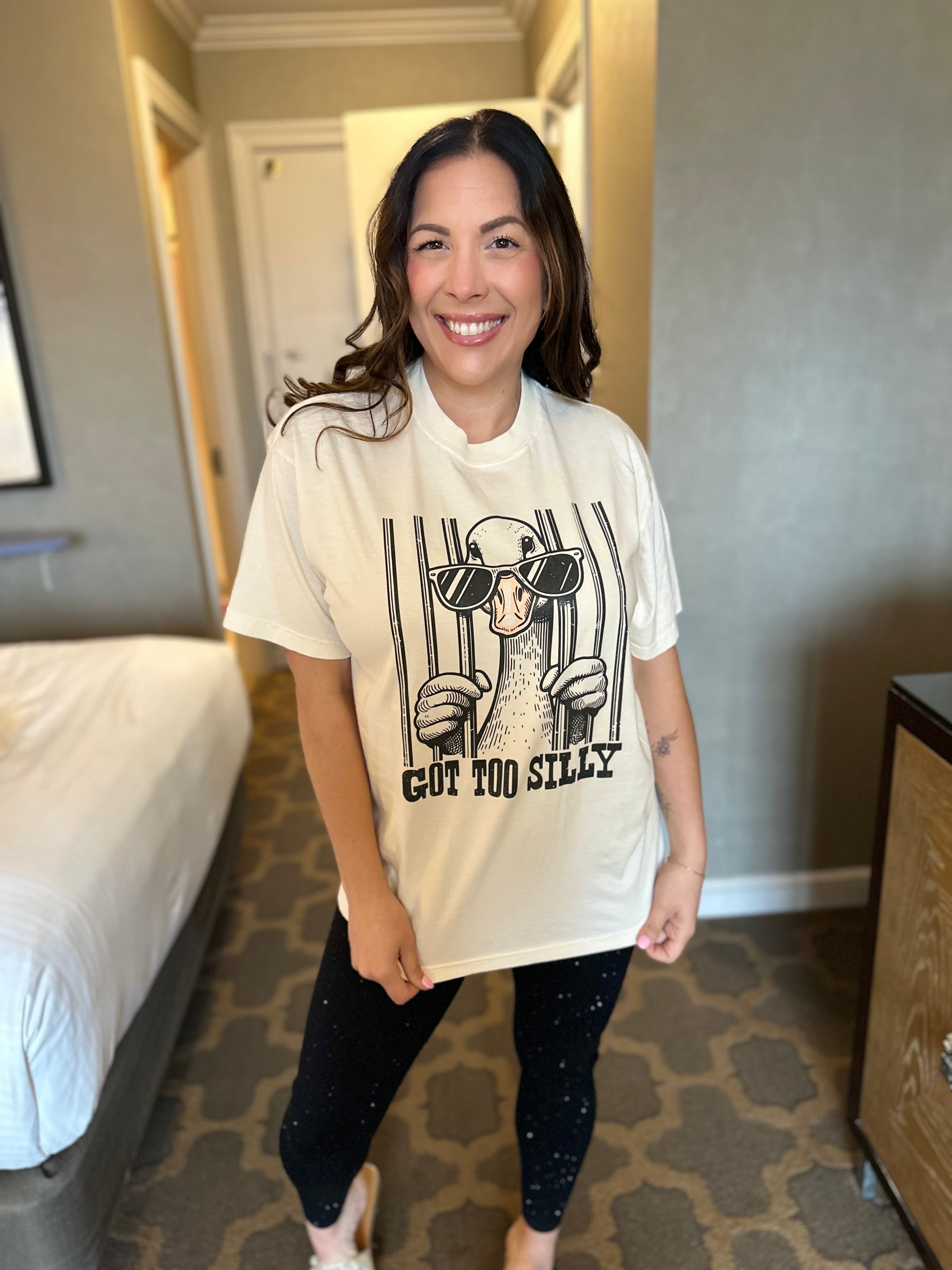 Too Silly Goose Graphic Tee-130 Graphic Tees-Heathered Boho-Heathered Boho Boutique, Women's Fashion and Accessories in Palmetto, FL