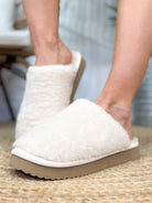 DOORBUSTER: Comfy Slippers - Cream-350 Shoes-Corkys-Heathered Boho Boutique, Women's Fashion and Accessories in Palmetto, FL