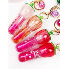 Strawberry Charm Keychain Lip Gloss Set-340 Other Accessories-Love and Repeat-Heathered Boho Boutique, Women's Fashion and Accessories in Palmetto, FL