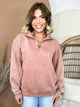 Grab & Go 3/4 Zip Sweatshirt-200 JACKETS/SHACKETS-ZENANA-Heathered Boho Boutique, Women's Fashion and Accessories in Palmetto, FL