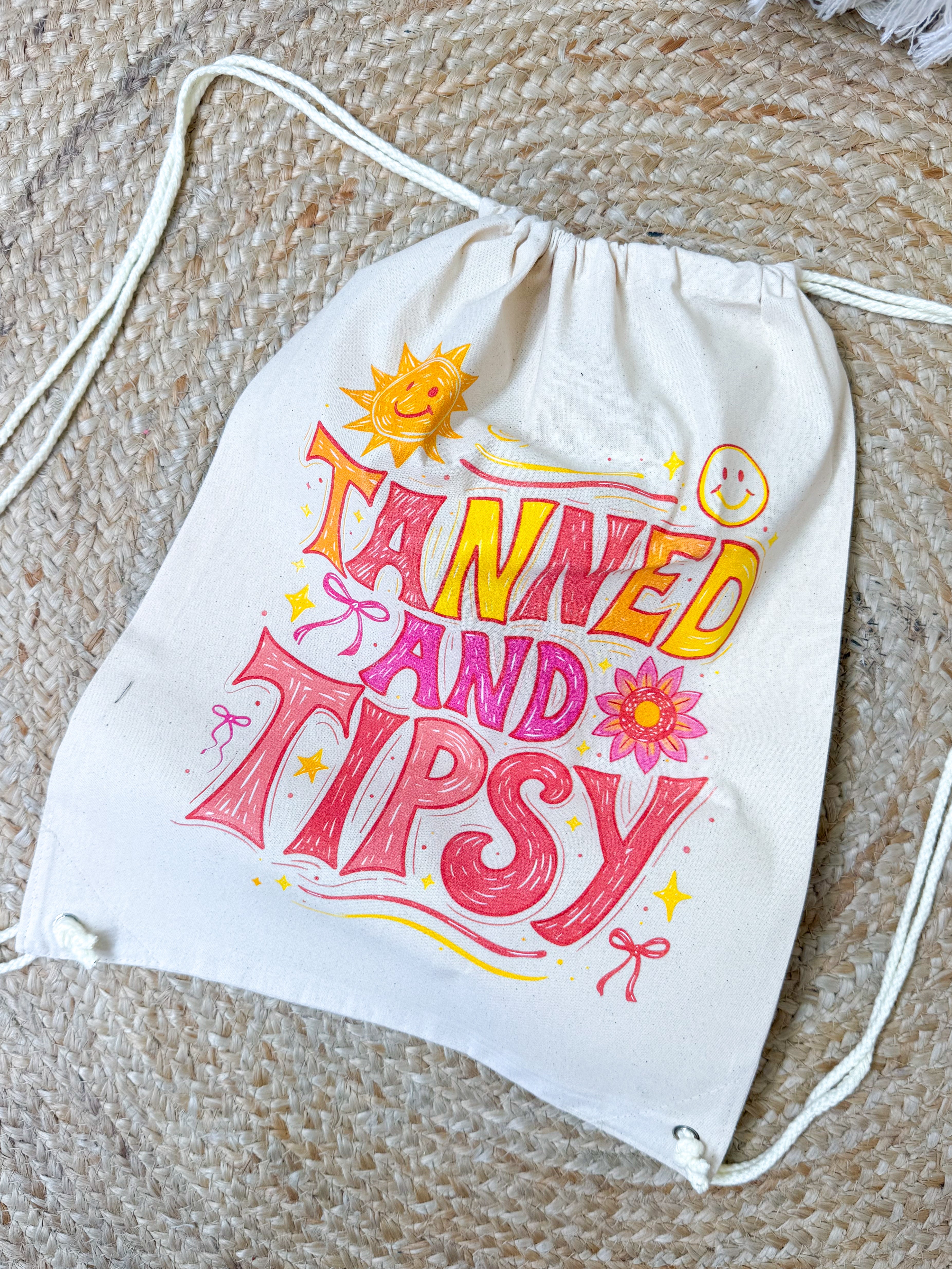 Tanned and Tipsy Graphic Sport Bag-320 Bags-Heathered Boho-Heathered Boho Boutique, Women's Fashion and Accessories in Palmetto, FL