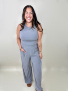 Basic Bae Full Size Ribbed Tank and Wide Leg Pants Set-Sets-Trendsi-Heathered Boho Boutique, Women's Fashion and Accessories in Palmetto, FL