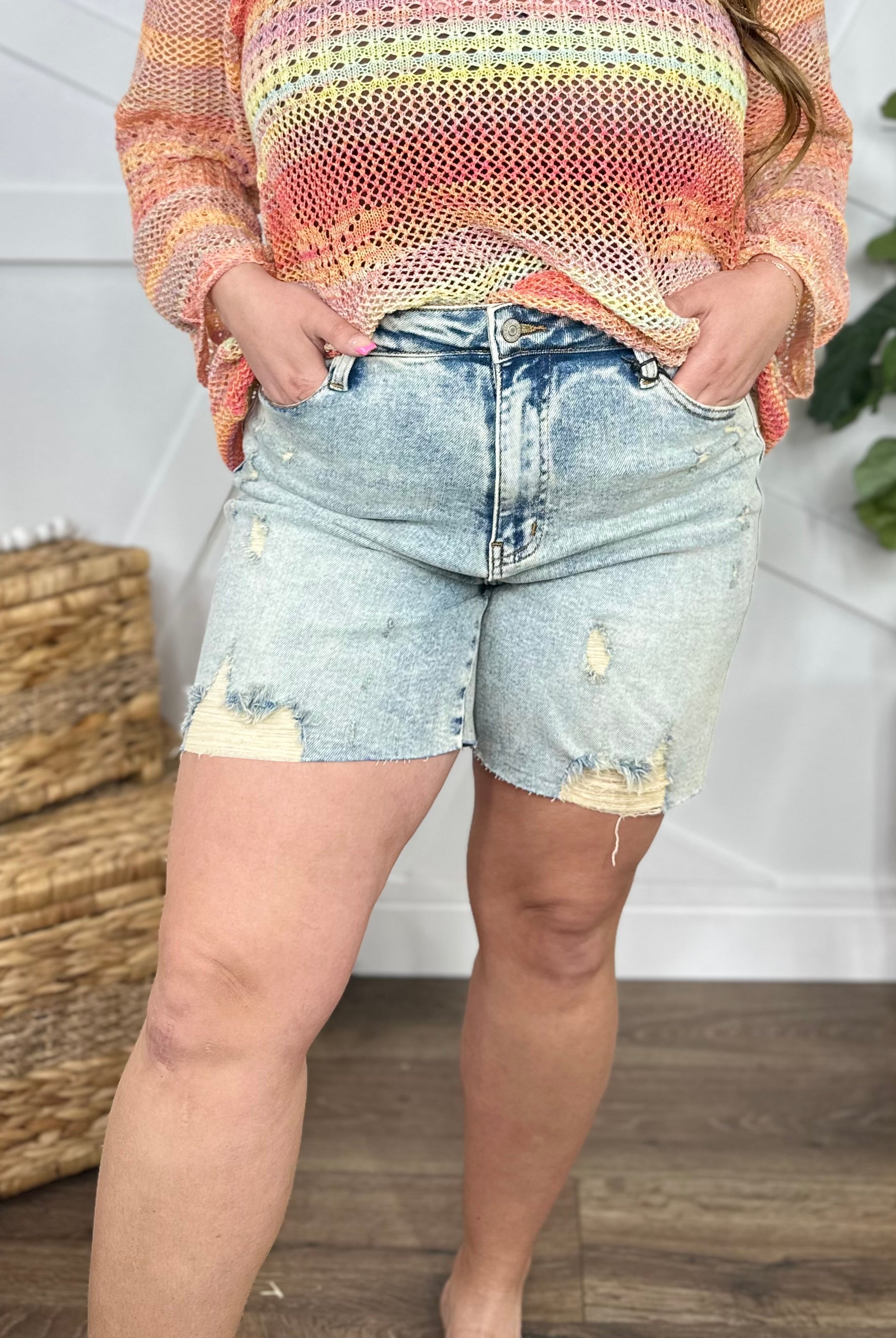Come Back Boyfriend Shorts by Judy Blue-160 shorts-Judy Blue-Heathered Boho Boutique, Women's Fashion and Accessories in Palmetto, FL