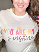 You Are My Sunshine Graphic Long Sleeve Tee-130 Graphic Tees-Heathered Boho-Heathered Boho Boutique, Women's Fashion and Accessories in Palmetto, FL