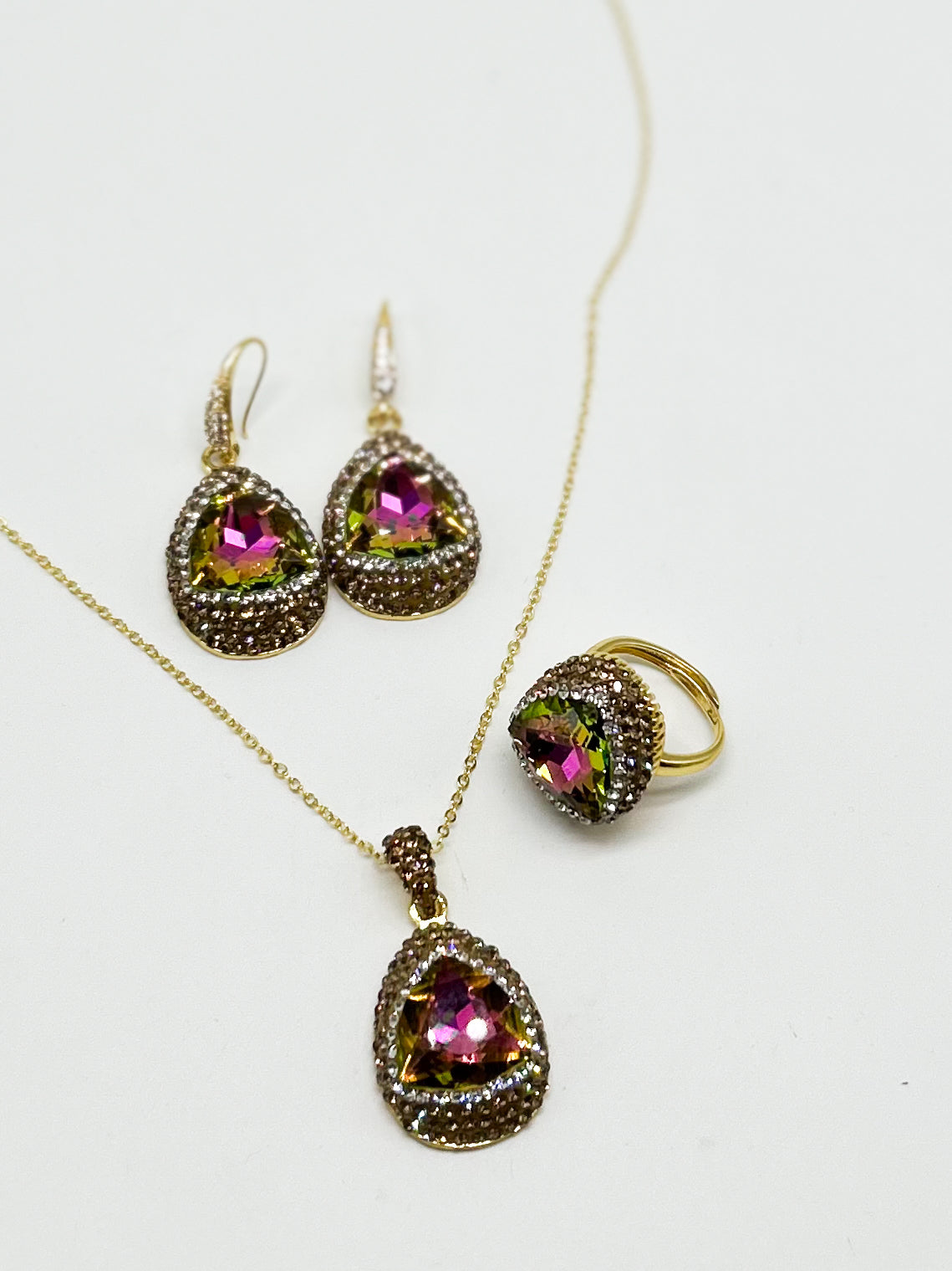 Classic Water Droplet Jewelry Set-310 Jewelry-NIHAO JEWELRY-Heathered Boho Boutique, Women's Fashion and Accessories in Palmetto, FL