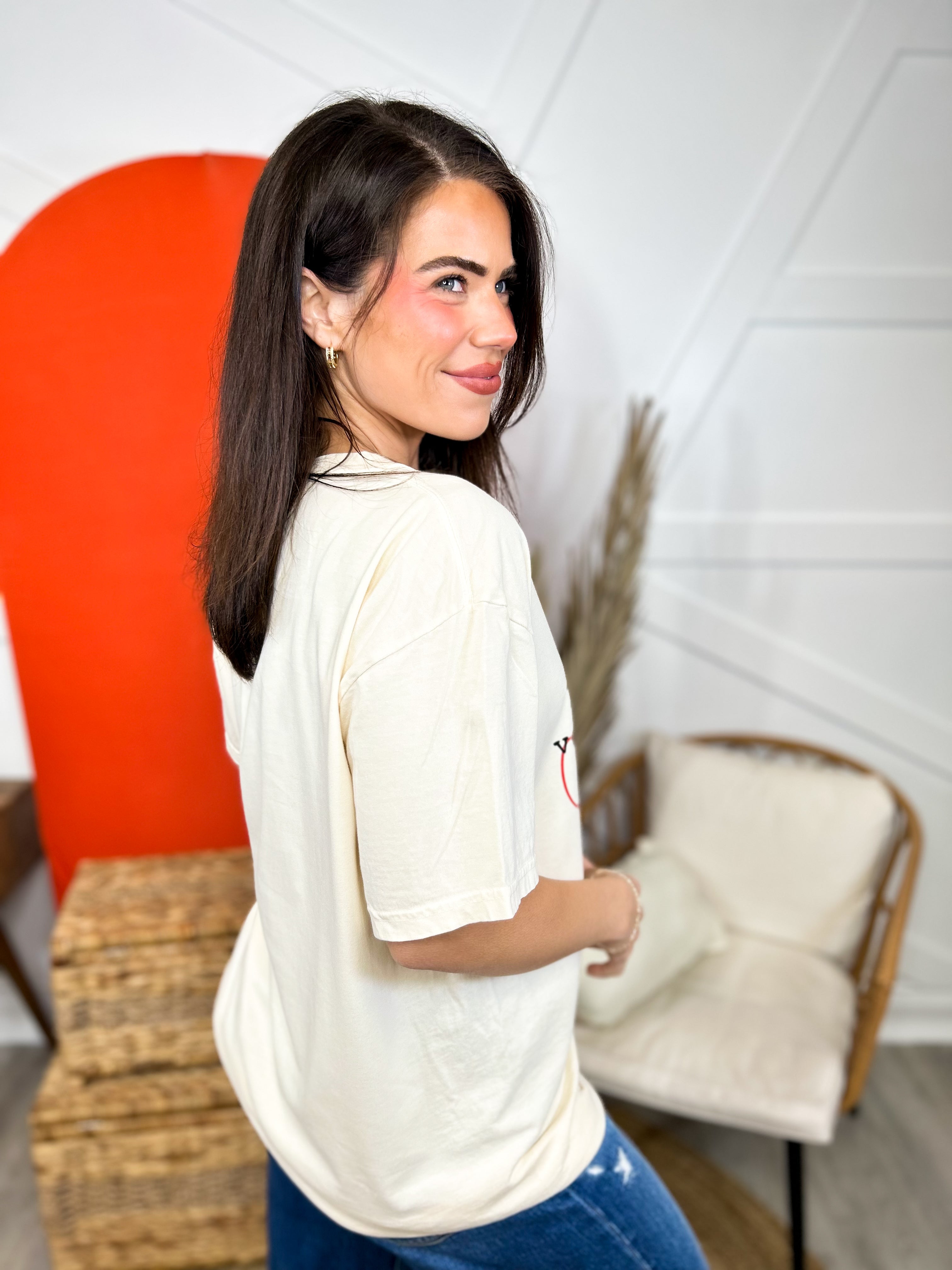 Tangled Lights Graphic Tee-130 Graphic Tees-Heathered Boho-Heathered Boho Boutique, Women's Fashion and Accessories in Palmetto, FL