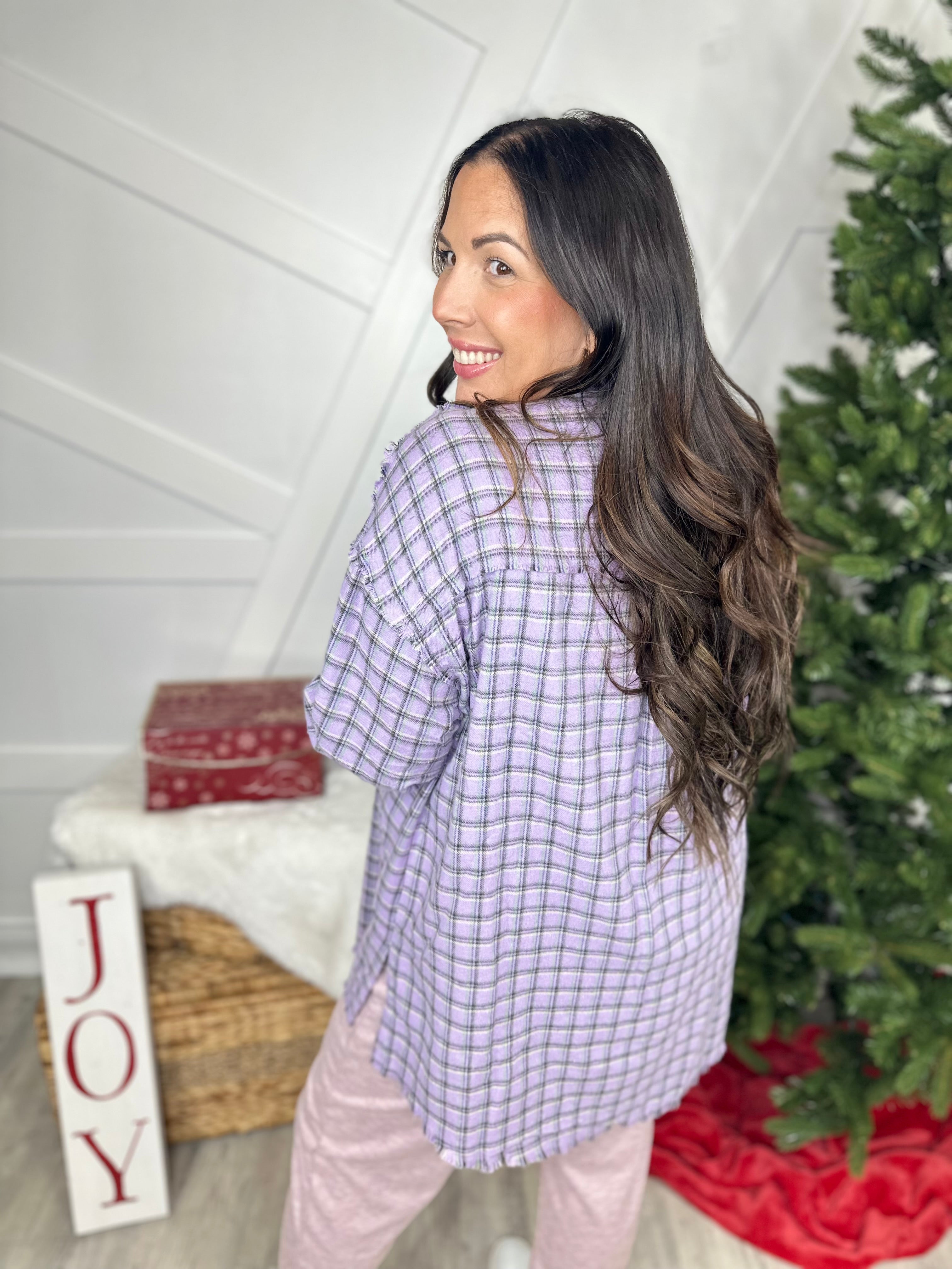 Practically Perfect Button Down Top-120 Long Sleeve Tops-White Birch-Heathered Boho Boutique, Women's Fashion and Accessories in Palmetto, FL