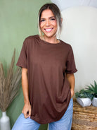 Better Than Your Boyfriend's Tee-110 SHORT SLEEVE TOP-ZENANA-Heathered Boho Boutique, Women's Fashion and Accessories in Palmetto, FL