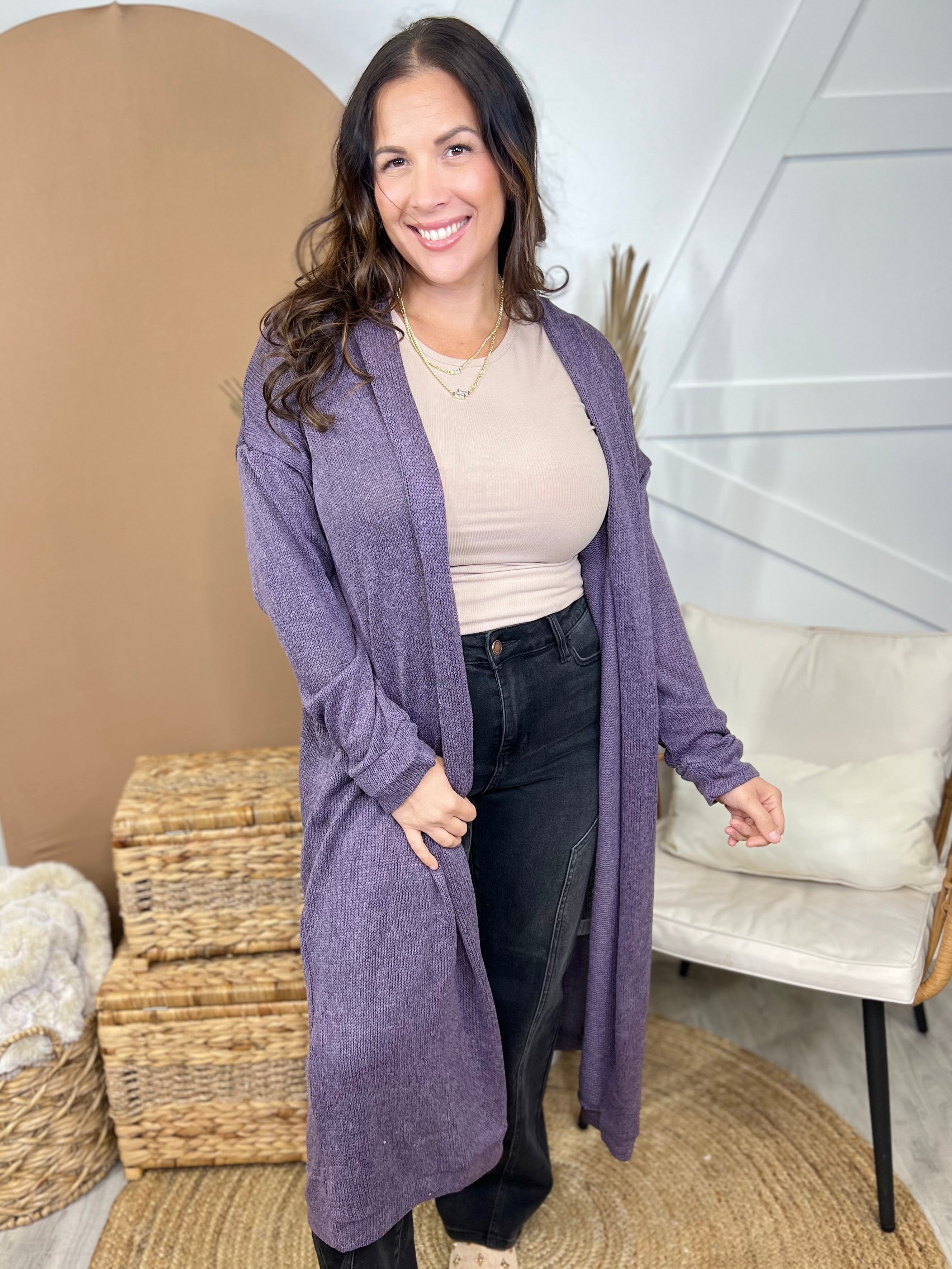 Hideaway Cardigan-220 Cardigans/ Kimonos-DEAR SCARLETT-Heathered Boho Boutique, Women's Fashion and Accessories in Palmetto, FL