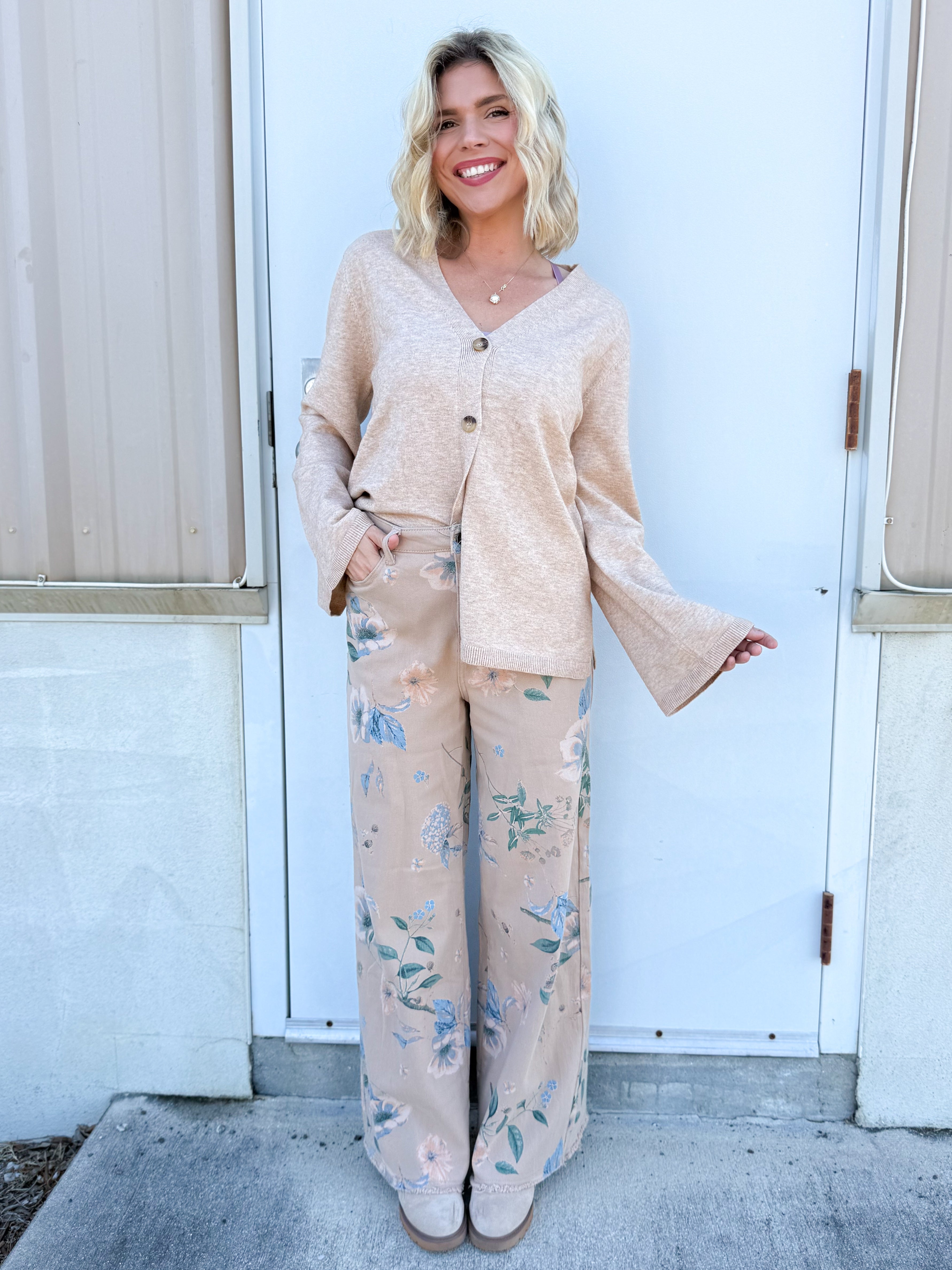 Doorbuster: Feeling Luxury Cardigan-220 Cardigans/ Kimonos-WHITE BIRCH-Heathered Boho Boutique, Women's Fashion and Accessories in Palmetto, FL