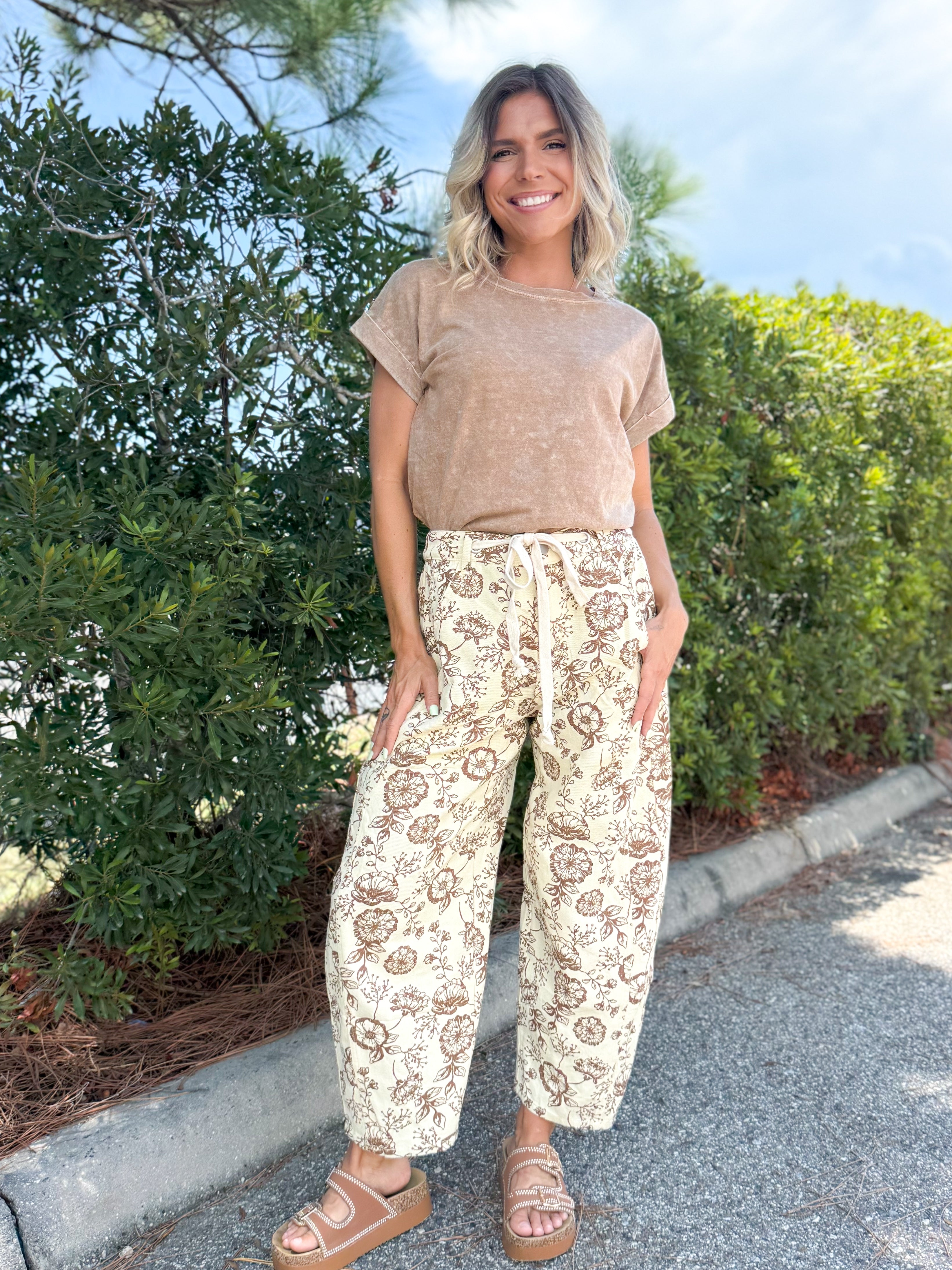 The Secret Garden Pants 🌸-150 PANTS-ODDI-Heathered Boho Boutique, Women's Fashion and Accessories in Palmetto, FL