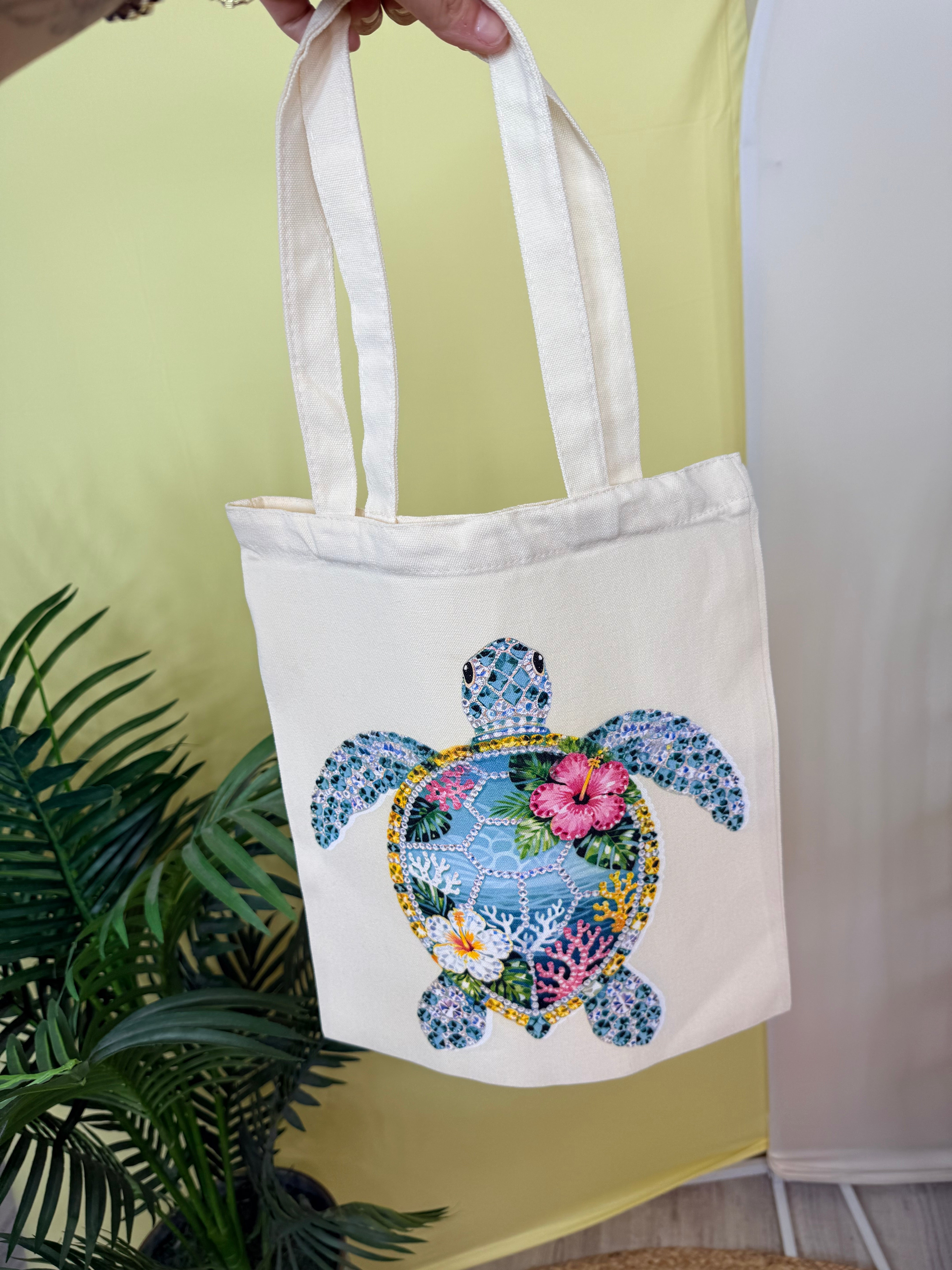 🐢 Island Jewel Sea Turtle Tote-Heathered Boho-Heathered Boho Boutique, Women's Fashion and Accessories in Palmetto, FL